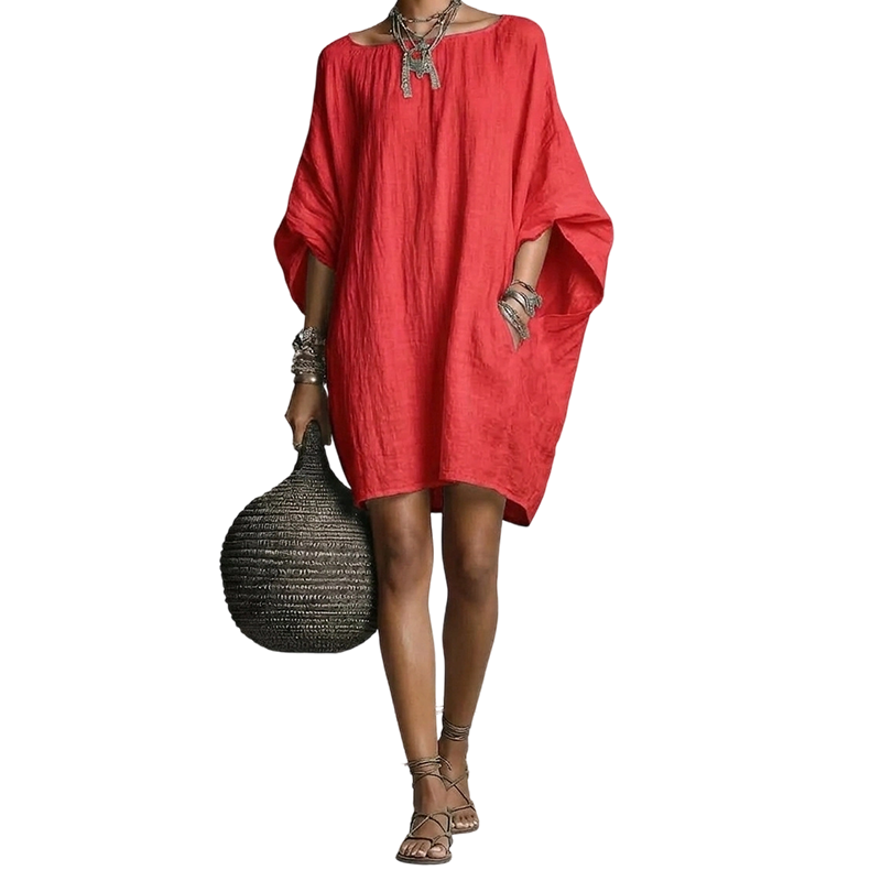 🔥Women's Oversized Batwing Sleeve Dress