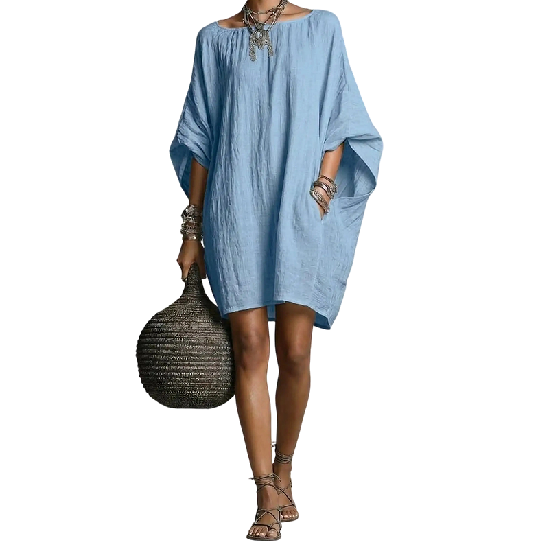 🔥Women's Oversized Batwing Sleeve Dress