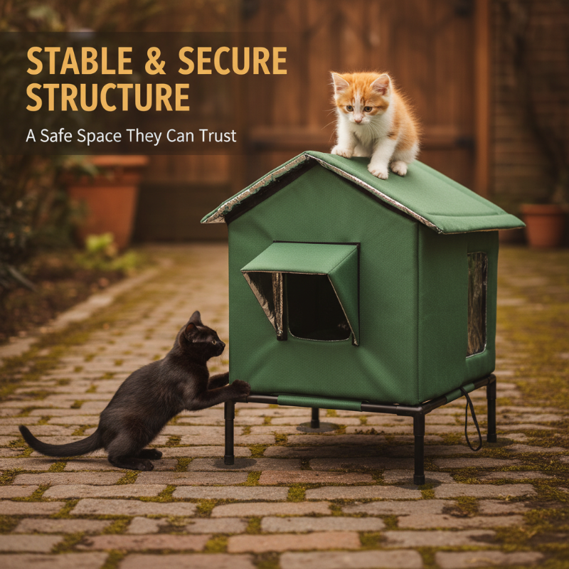 ⏰🔥LIMITED TIME 50% OFF! 🐈 All-Weather Elevated Outdoor Cat House – Waterproof, Insulated & Foldable for Cozy Comfort 🌧️✨~