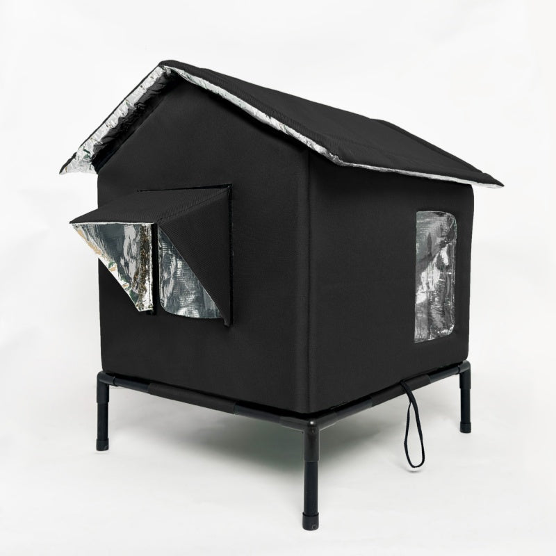 ⏰🔥LIMITED TIME 50% OFF! 🐈 All-Weather Elevated Outdoor Cat House – Waterproof, Insulated & Foldable for Cozy Comfort 🌧️✨~