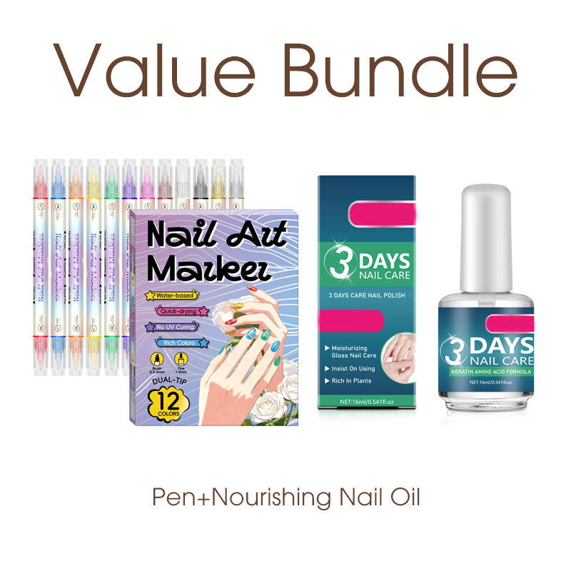 🥳2026 HOT SALE🥳💞50K+ SOLD!✨🎨 50% OFF! Dual-Tip Nail Art Marker Pen SetQuick‑dry, no UV lamp. Fine & brush tips. 12/24 vibrant colors. Easy DIY at home. No smudges, just art! 💅🖌️