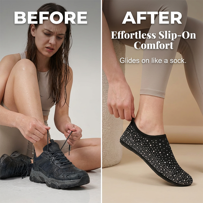 🏖️Summer Hot Sale-50% OFF🌊👣Womens Barefoot Water Shoes Travel House Slippers for Indoor and Outdoor