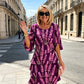 👗 60% OFF! ✨ Tiered Midi Dress – Floral Pattern, Split Sleeves, Flowy, Elegant 🌸