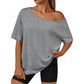 Women's Casual Off-Shoulder Oversized T-Shirt