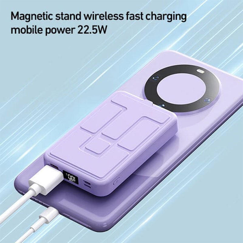 🔋56% OFF NOW! 22.5W 10000mAh Magnetic Wireless Power Bank – Foldable Built-in Stand, Fast Charging Portable Magnetic Charger for Smartphones