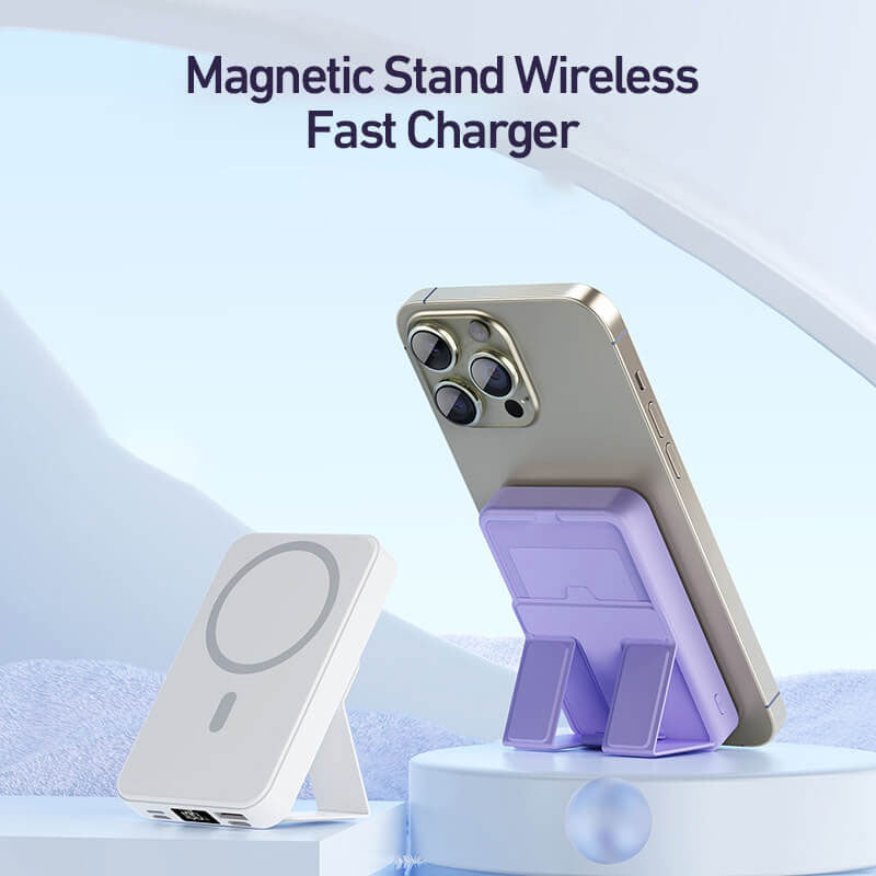 🔋56% OFF NOW! 22.5W 10000mAh Magnetic Wireless Power Bank – Foldable Built-in Stand, Fast Charging Portable Magnetic Charger for Smartphones
