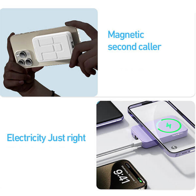 🔋56% OFF NOW! 22.5W 10000mAh Magnetic Wireless Power Bank – Foldable Built-in Stand, Fast Charging Portable Magnetic Charger for Smartphones