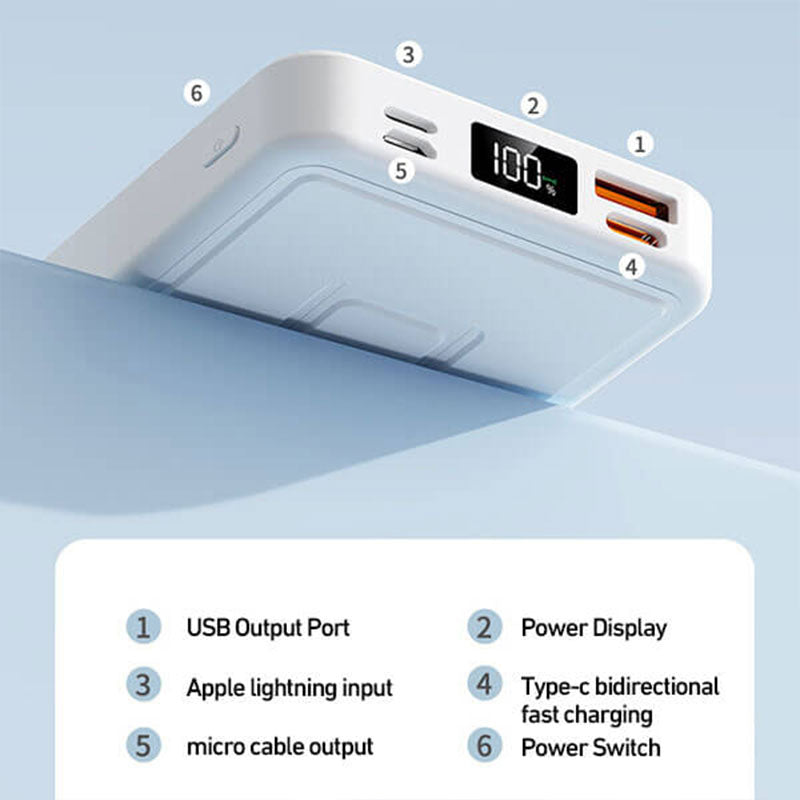 🔋56% OFF NOW! 22.5W 10000mAh Magnetic Wireless Power Bank – Foldable Built-in Stand, Fast Charging Portable Magnetic Charger for Smartphones