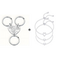 3-Piece Stainless Steel Interlocking Keychain Kit