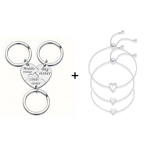 3-Piece Stainless Steel Interlocking Keychain Kit