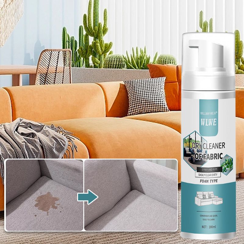 🧼BUY 2 GET 1 FREE ! 🛋️Fabric Foam Dry Cleaner Spray – No Water Rinse, Instant Stain Removal for Sofa, Carpet, Curtain & Upholstery, Quick Dry Household Fabric Stain Remover