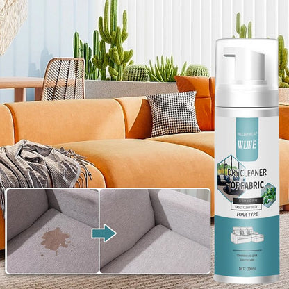 🧼BUY 2 GET 1 FREE ! 🛋️Fabric Foam Dry Cleaner Spray – No Water Rinse, Instant Stain Removal for Sofa, Carpet, Curtain & Upholstery, Quick Dry Household Fabric Stain Remover