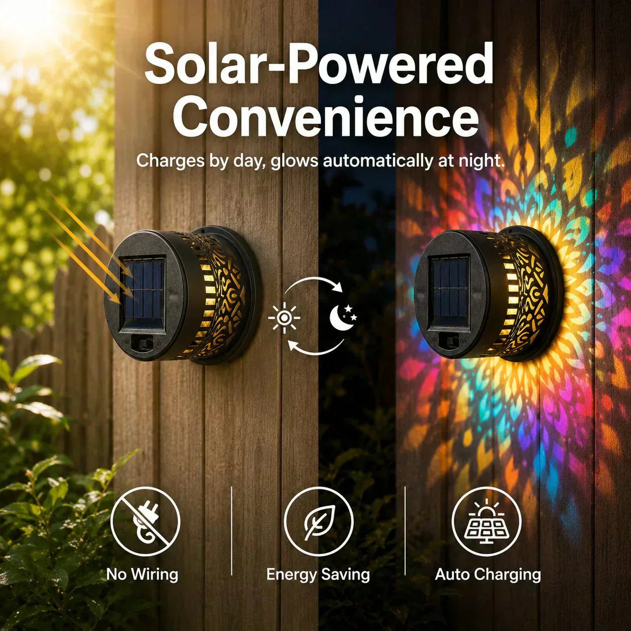 🌞 50% OFF NOW! 🌀 Solar Mandala Light – Stunning Pattern Projection, 2-in-1 Floor & Wall Design & IP65 Waterproof Auto On/Off
