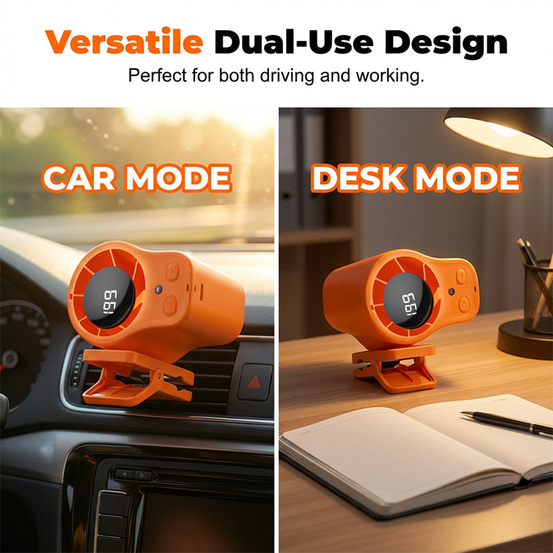 🚗 Last Day Special Price £9.99 ! ⏰Hands-Free Personal Cooling Fan with LED Display