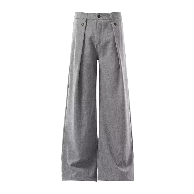 Men’s Loose Fit Straight-Leg Suit Trousers