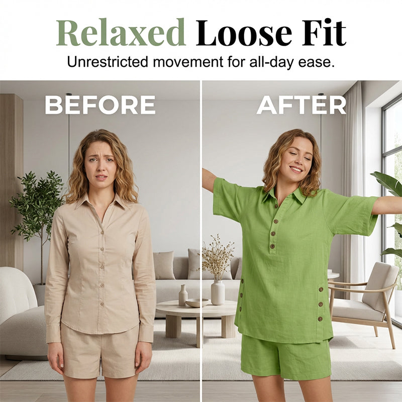 Women's Summer Relaxed Fit Top and Shorts Set