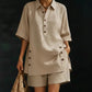 Women's Summer Relaxed Fit Top and Shorts Set
