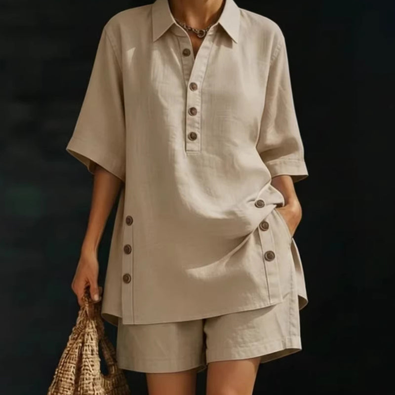 Women's Summer Relaxed Fit Top and Shorts Set