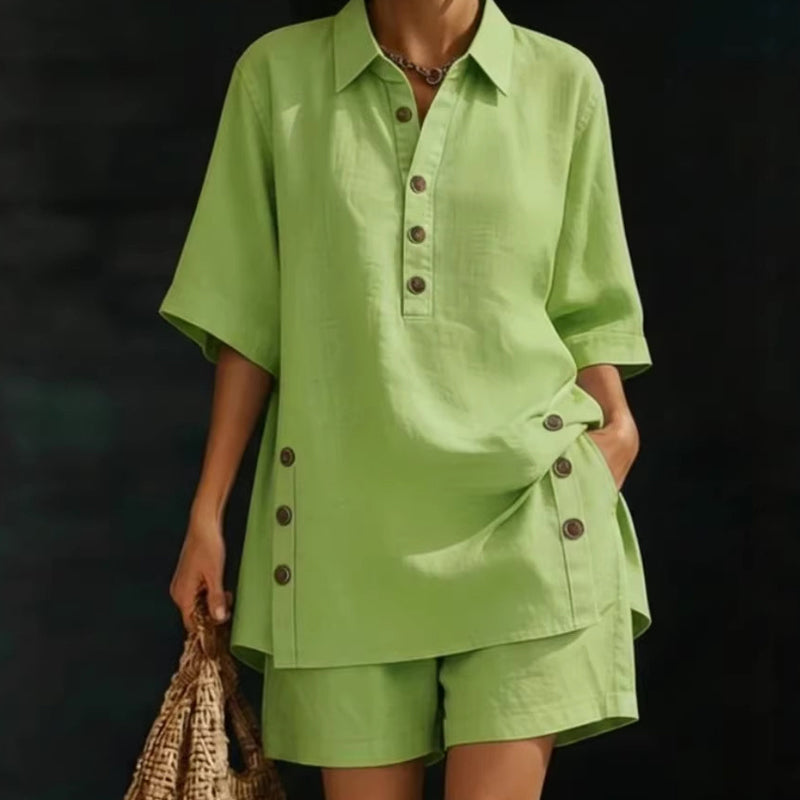 Women's Summer Relaxed Fit Top and Shorts Set