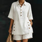 Women's Summer Relaxed Fit Top and Shorts Set