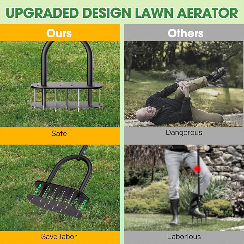 🏆 LIMITED-TIME 50% OFF! 🌱 Heavy-Duty Manual Lawn Coring Aerator🔥
