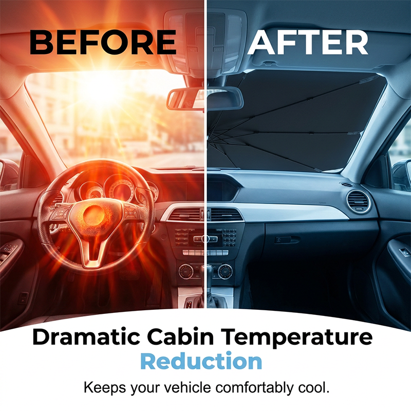 ⏳LAST DAY SALE 49% OFF🔥ShadeGo™ Car Windshield Sun Shade – Foldable, Heat-Blocking ☀️ | Keeps Interior Cool ❄️🚗 | UV Protection 🛡️ | Universal Fit for All Vehicles ✅ 🎒🇬🇧