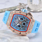 ⏳Limited-time 50% off⏰Men's Luxury barrel-shaped watch Rhinestone Embellished Watch⌚