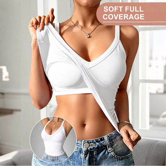 ✨ 50% OFF TODAY! 🧺 Women's Slim-Fit Padded Tank Top ✨ Built-In Support, Flattering Fit & All-Day Comfort
