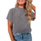 Women's Textured Stripe Short-Sleeve Shirt