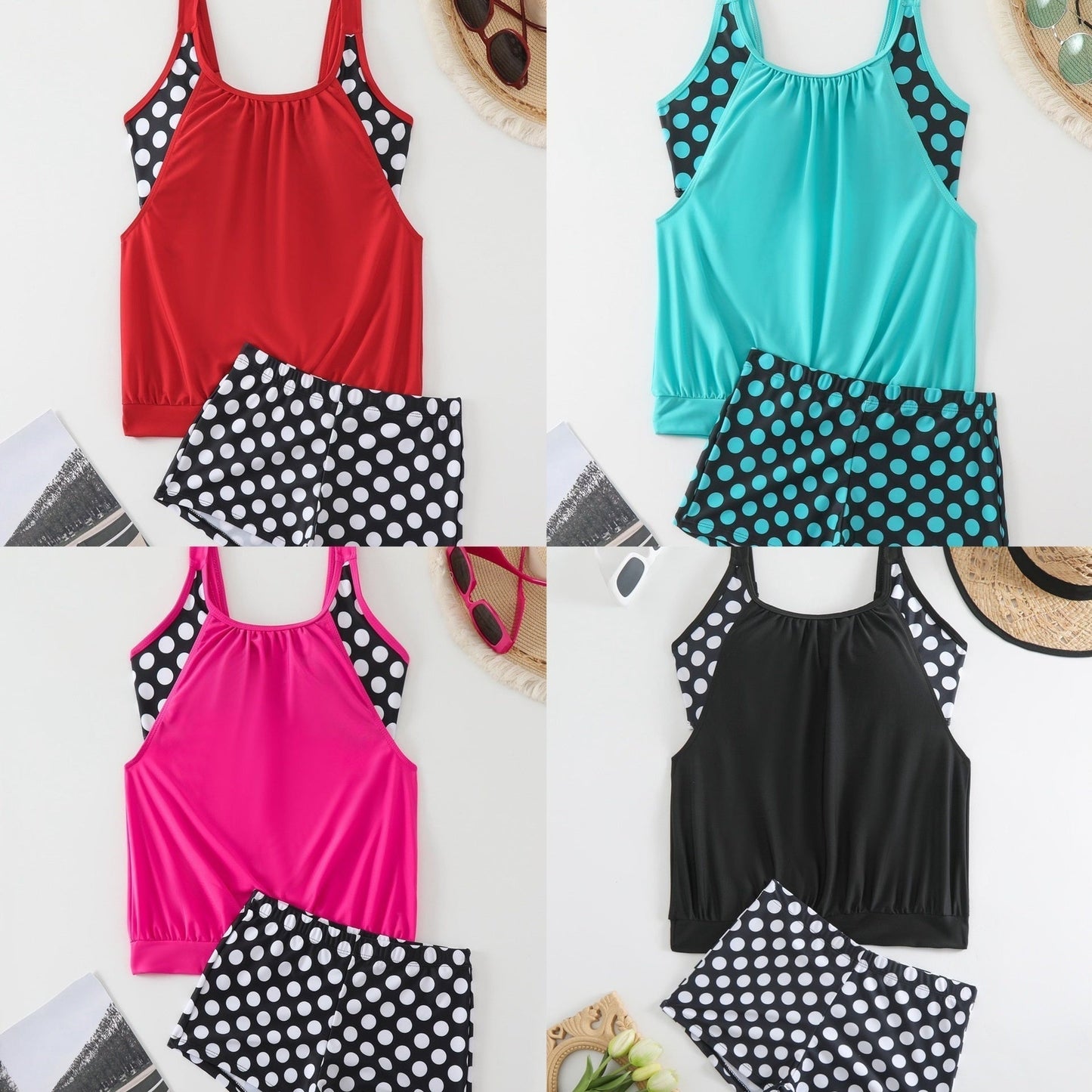 👙 50% OFF NOW ! 💐 Women's Polka Dot Two Piece Swimsuit – Cute Dot Pattern, Comfort Fit & Stylish Beach Wear ☀️