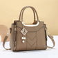 👜 LIMITED-TIME 50% OFF! ✨ Women's V-Stitched Satchel – Gold Hardware, Multi-Compartment, Top-Handle 🌸