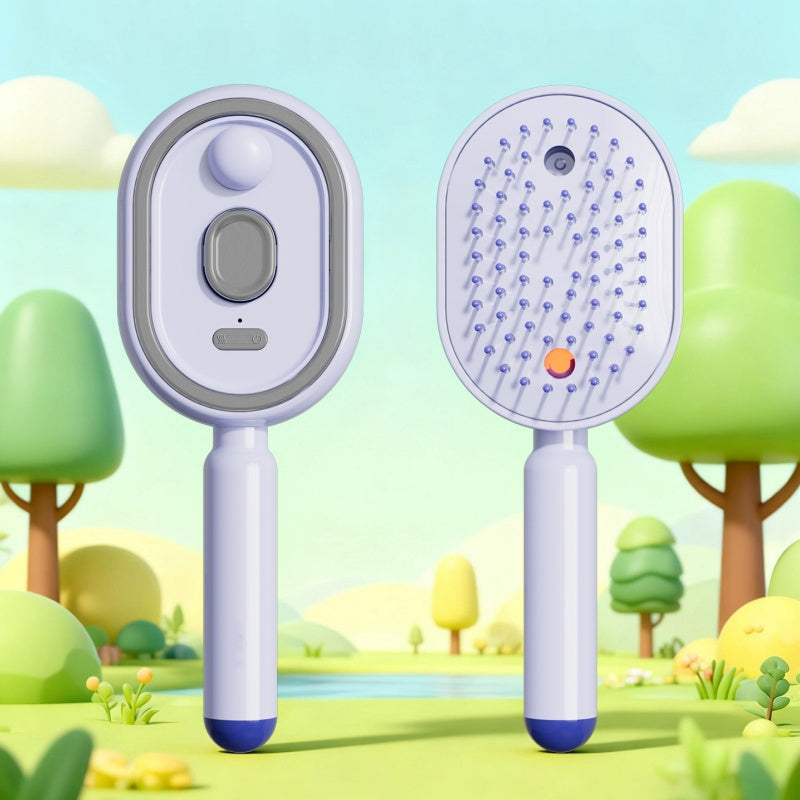 🔥LAST DAY SALE ONLY ￡14.99!!🔥ProGlide™🇬🇧 Scalp Massager Comb 💆‍♀️ – Self-Cleaning 🧼, Tangle-Free ✂️ & Frizz-Control Hair Brush with Soothing Mist Spray 💨✨ | Perfect for Dry, Brittle Hair 💧🌟