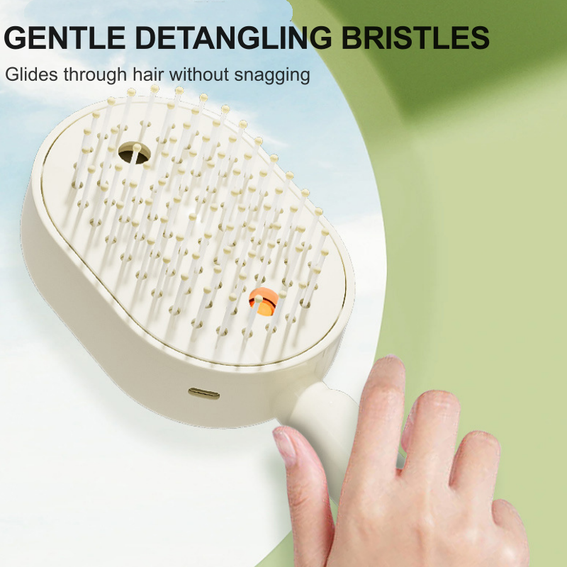 🔥LAST DAY SALE ONLY ￡14.99!!🔥ProGlide™🇬🇧 Scalp Massager Comb 💆‍♀️ – Self-Cleaning 🧼, Tangle-Free ✂️ & Frizz-Control Hair Brush with Soothing Mist Spray 💨✨ | Perfect for Dry, Brittle Hair 💧🌟