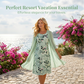 💕Elegant two-piece set featuring a chiffon dress and a cardigan for women