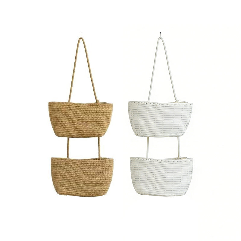 ✨ Wall-Hanging Storage Organizer – 3-Tier, Boho Style, Space-Saving 🏡