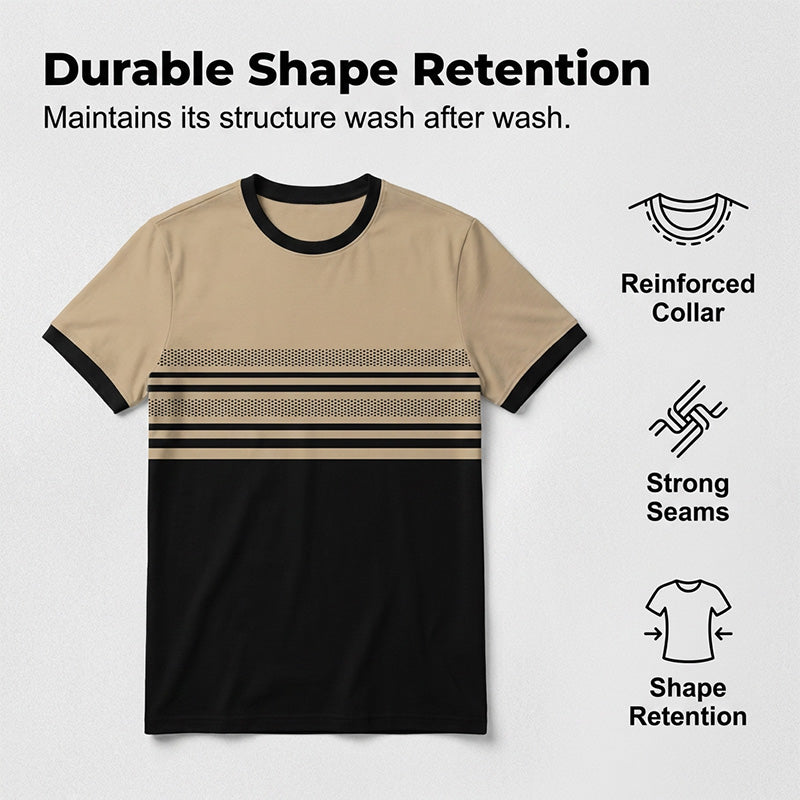 Men's Modern Graphic Print Crew Neck T-Shirt