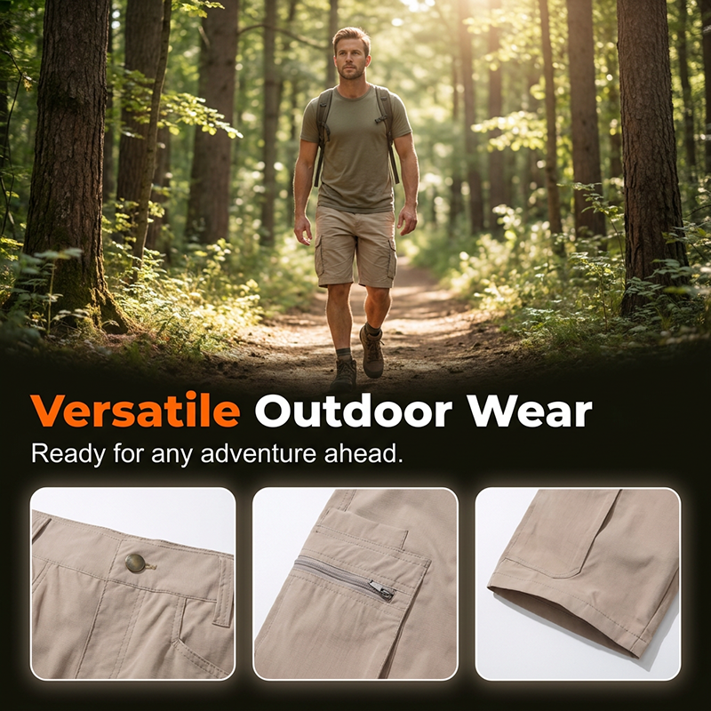 🩳 LIMITED-TIME 50% OFF! ✨ Men's Zip-Up Cargo Shorts – Breathable, Secure Pockets, Loose Fit 🏞️
