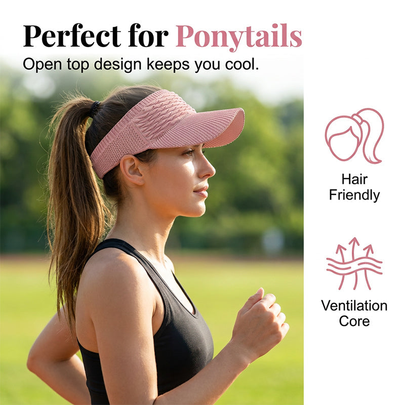 📢📢50% OFF !! ⏰Women's Breathable Knit Sun Visor Hat
