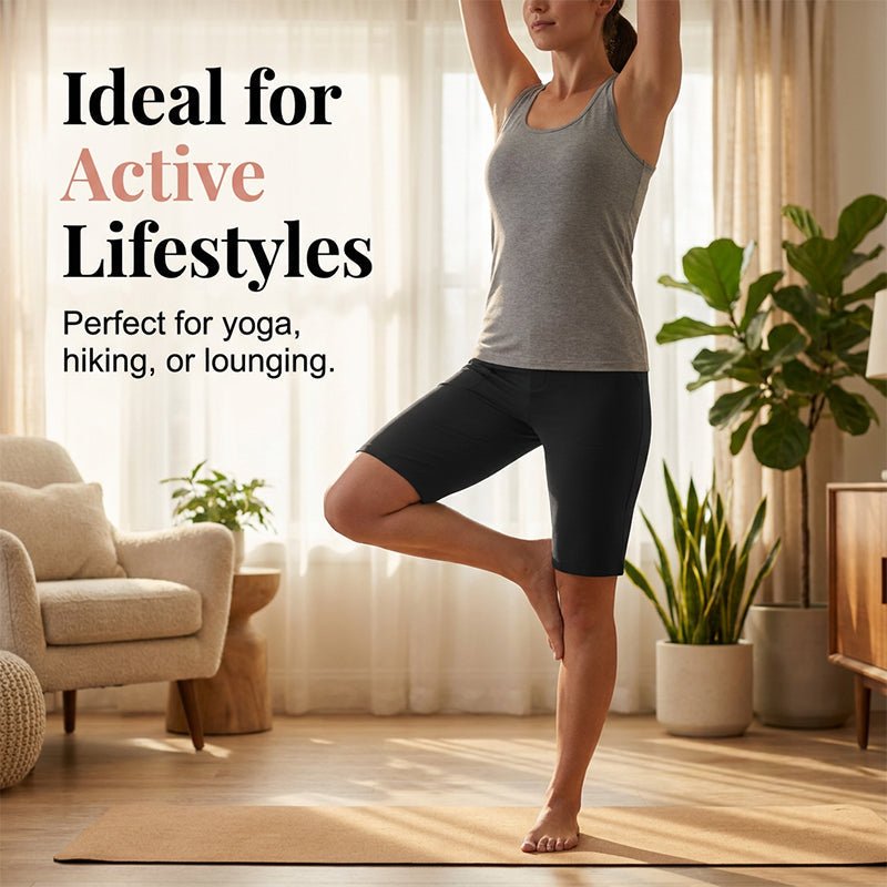 🩳 LIMITED-TIME 50% OFF! ✨ Women's Stretch Walking Shorts – 4-Way Stretch, High-Rise, Knee-Length 🚶‍♀️