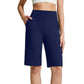 🩳 LIMITED-TIME 50% OFF! ✨ Women's Stretch Walking Shorts – 4-Way Stretch, High-Rise, Knee-Length 🚶‍♀️