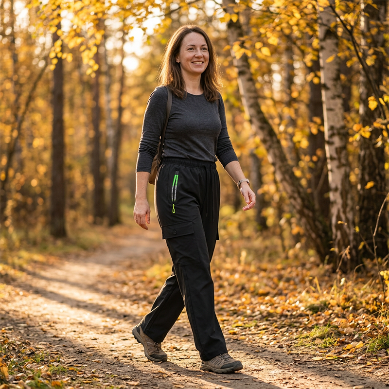 👖⏳LAST DAY SALE ONLY ￡11.99!!💥 Women's Multi-Cargo Pants with Pockets – Loose Fit, Drawstring Waist, Breathable ✨