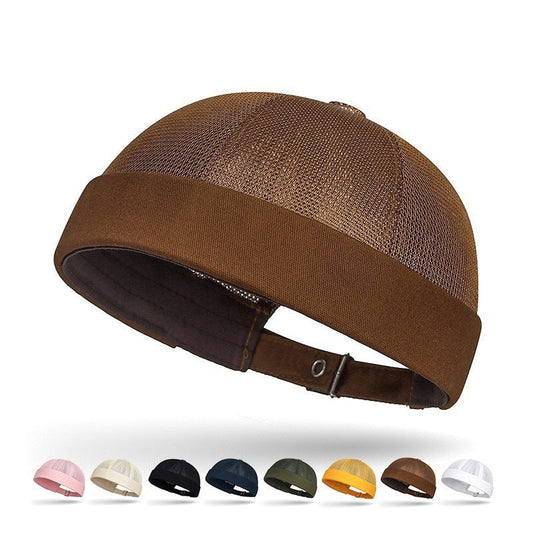 Adjustable Mesh Brimless Docker Cap