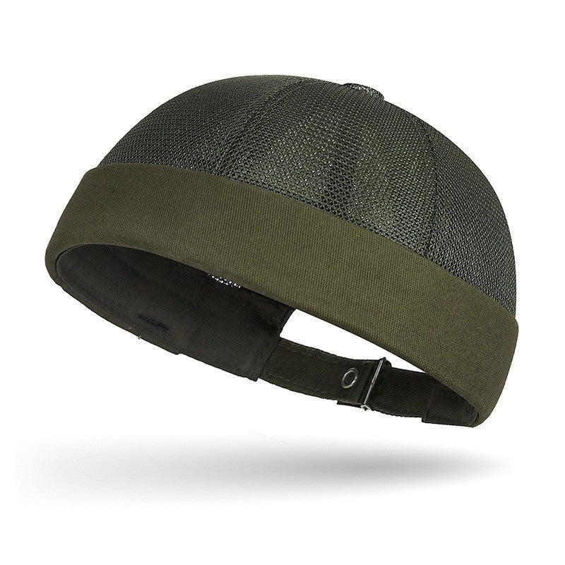 Adjustable Mesh Brimless Docker Cap