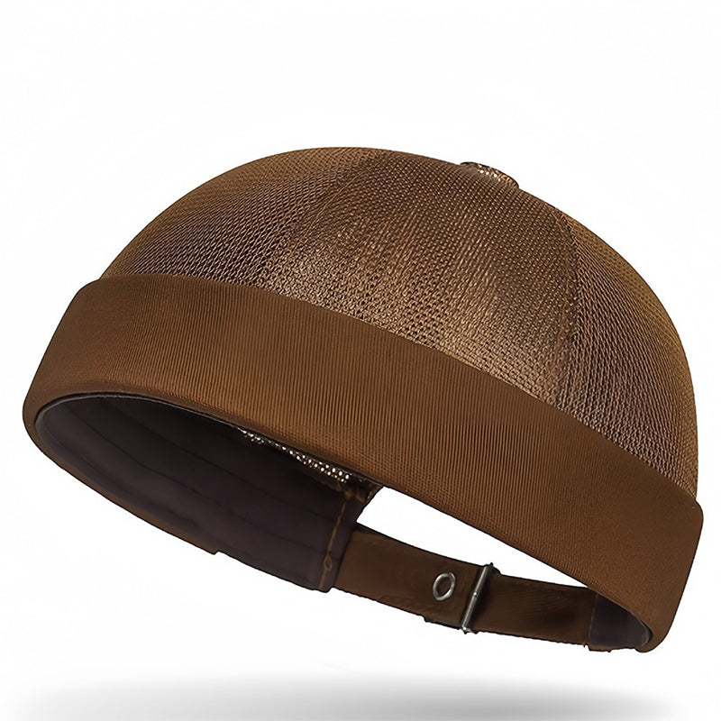 Adjustable Mesh Brimless Docker Cap