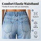 Women's Wide-Leg Jeans with Patch Pockets