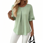 Women's Ruffled Short Sleeve Blouse