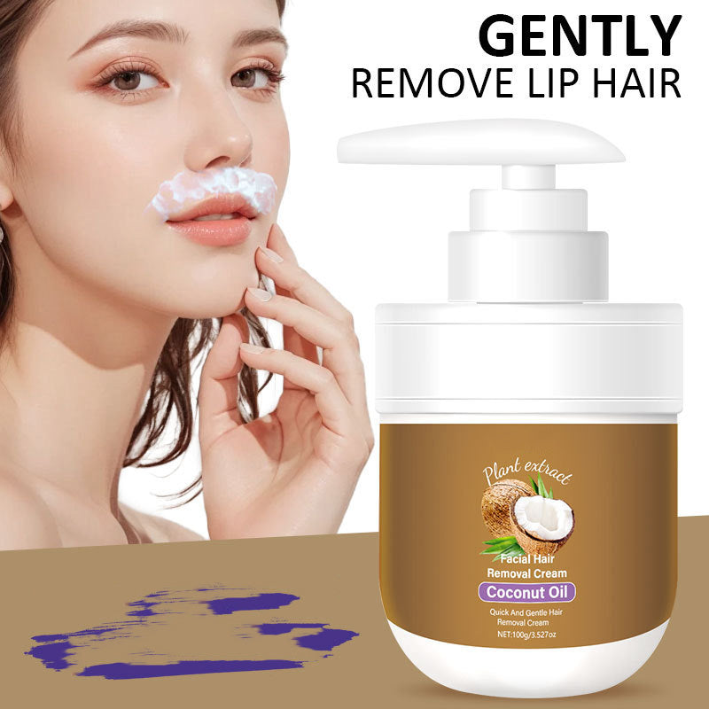 🥥 Last Day Special Price £9.77 ! 🔥Buy 2 Get 1 Free🎁Coconut Facial Hair Removal Cream