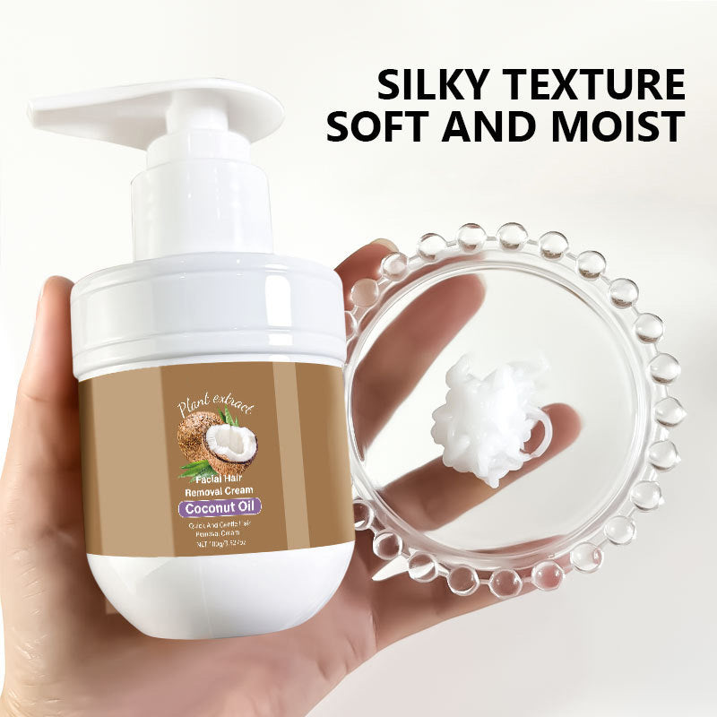 🥥 Last Day Special Price £9.77 ! 🔥Buy 2 Get 1 Free🎁Coconut Facial Hair Removal Cream