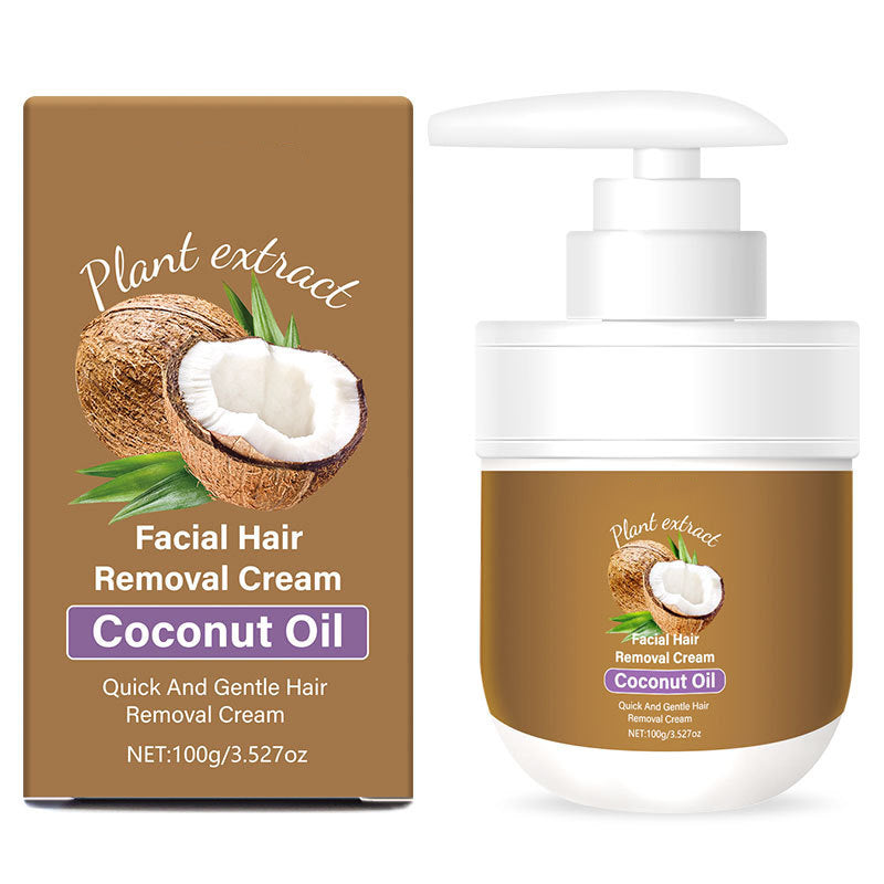 🥥 Last Day Special Price £9.77 ! 🔥Buy 2 Get 1 Free🎁Coconut Facial Hair Removal Cream