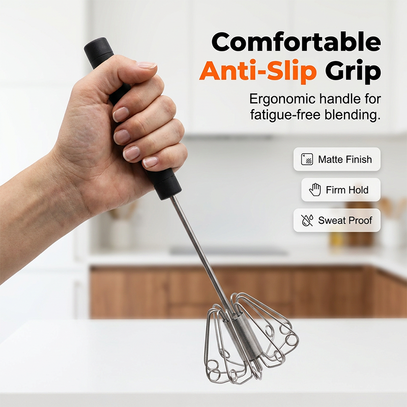 🥚 BUY 2 GET 1 FREE! 🔥 Stainless Steel Semi-Automatic Hand Egg Beater – Fast & durable – Perfect for eggs, batter or cream – smooth whisking without effort 🍳
